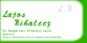 lajos mihalecz business card